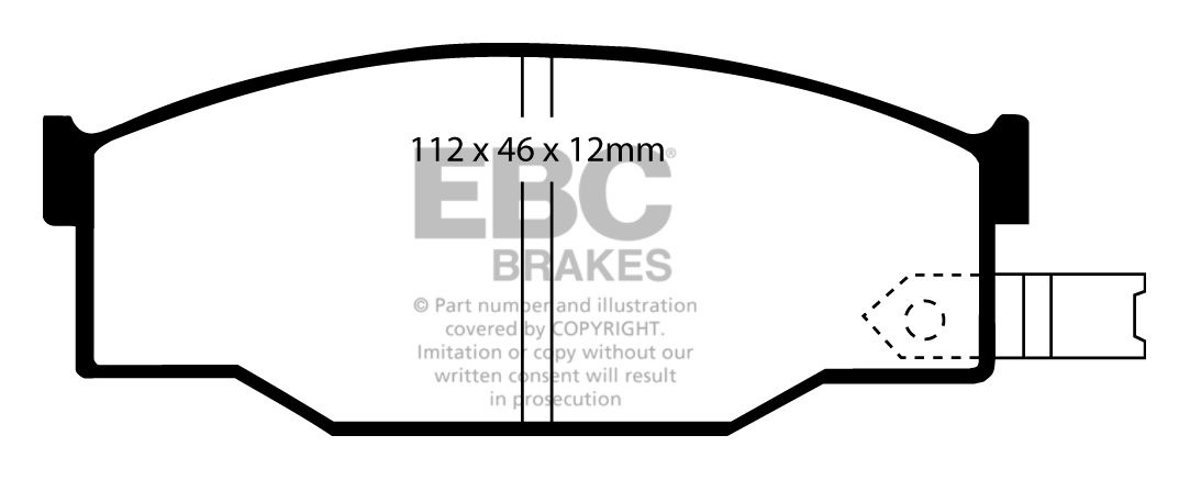 EBC Brakes ISUZU Gemini 1.6 88-90 Remblokken voorzijde