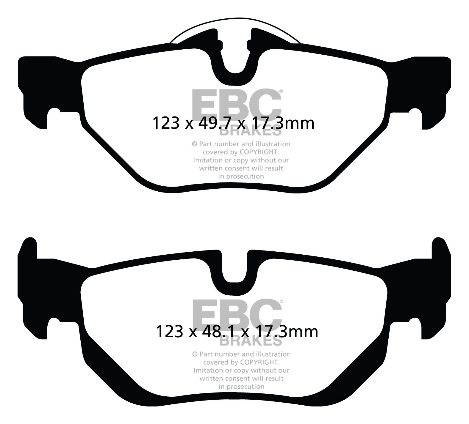 EBC Brakes BMW X1 2.0 (18) 2010-.. Remblokken achterzijde