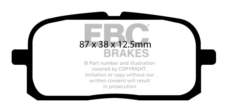EBC Brakes TOYOTA Paseo 1.5 (255mm Discs) 96-99 Remblokken achte