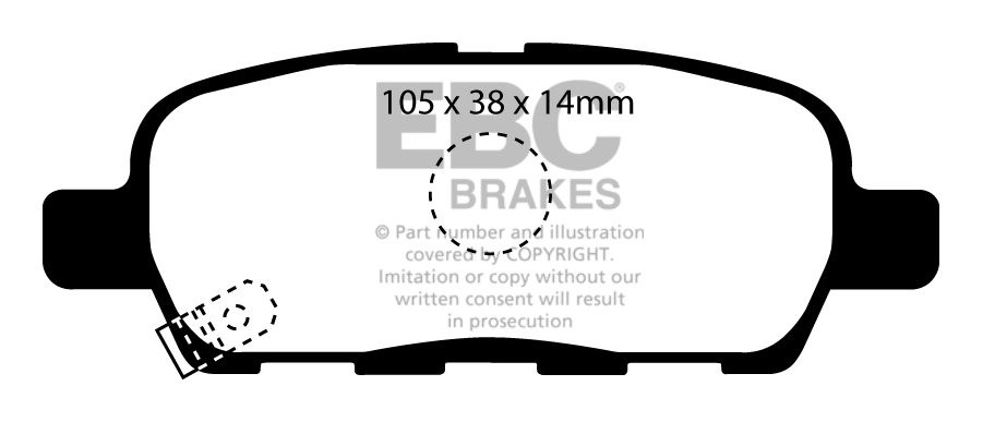 EBC Brakes NISSAN Cube 1.6 2010-.. Remblokken achterzijde