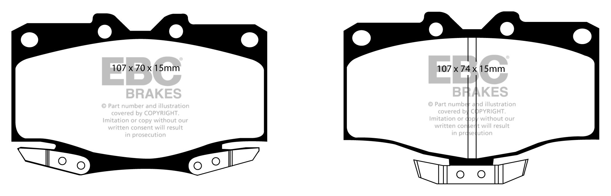 EBC Brakes TOYOTA Landcruiser 2.4 TD (LJ70) 90-93 Remblokken voo
