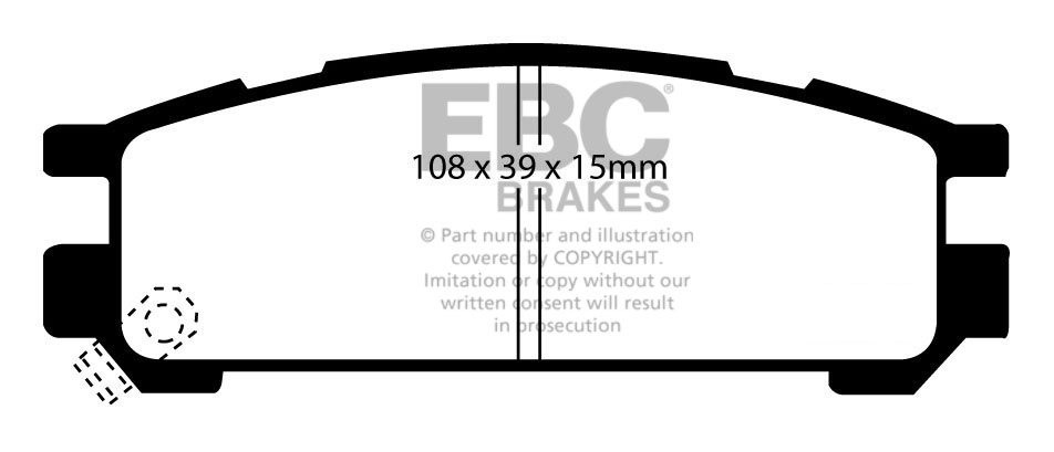 EBC Brakes SUBARU Legacy 2.2 (BD7) 96-98 Remblokken achterzijde