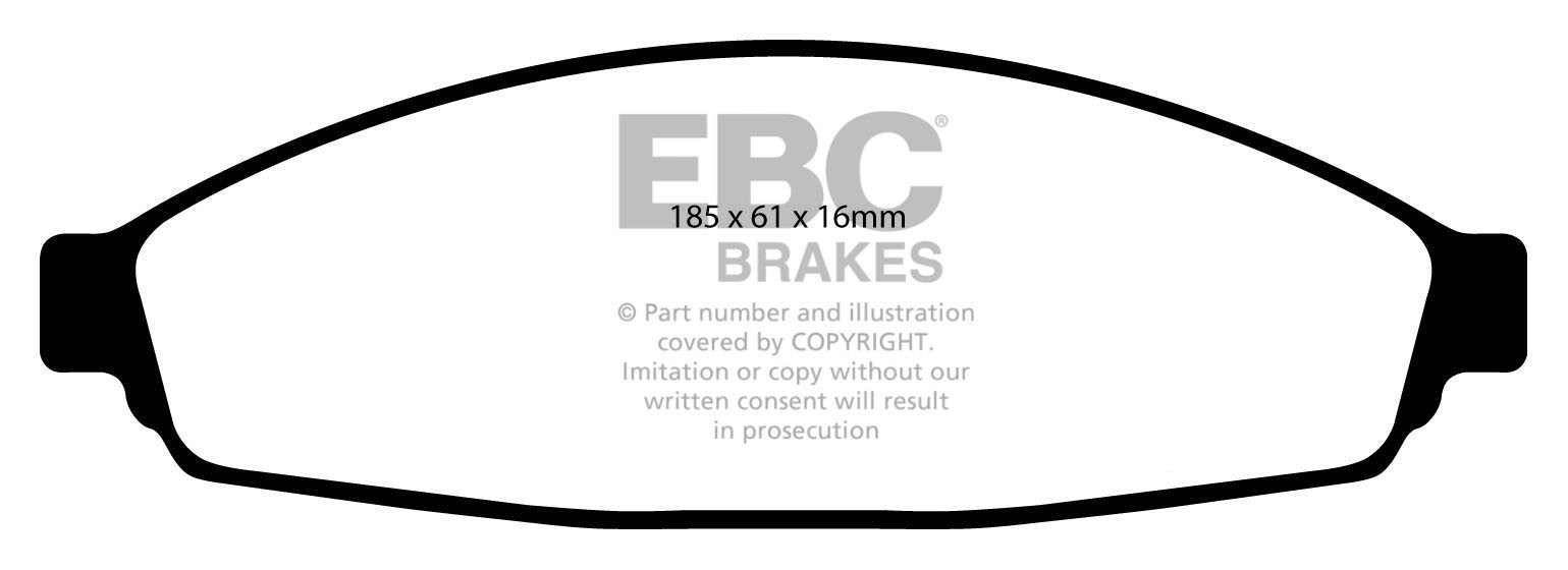 EBC Brakes LINCOLN Town Car 4.6 2003-.. Remblokken voorzijde