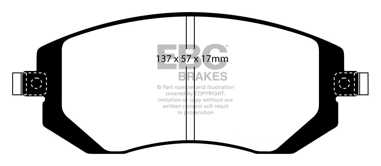 EBC Brakes SUBARU Impreza 2.5 Turbo WRX 2007-.. Remblokken voorz