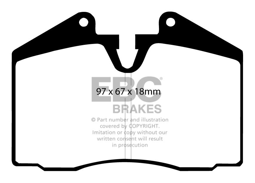 EBC Brakes PORSCHE 928 5.4 92-95 Remblokken achterzijde redstuff