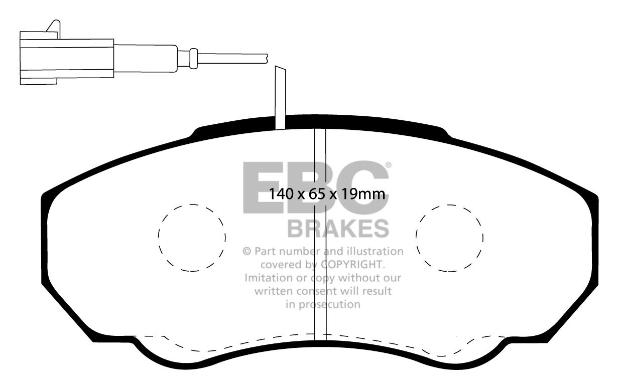 EBC Brakes PEUGEOT BEDRIJFSWAGEN Boxer 2.2 TD 2001-2006 Remblokk