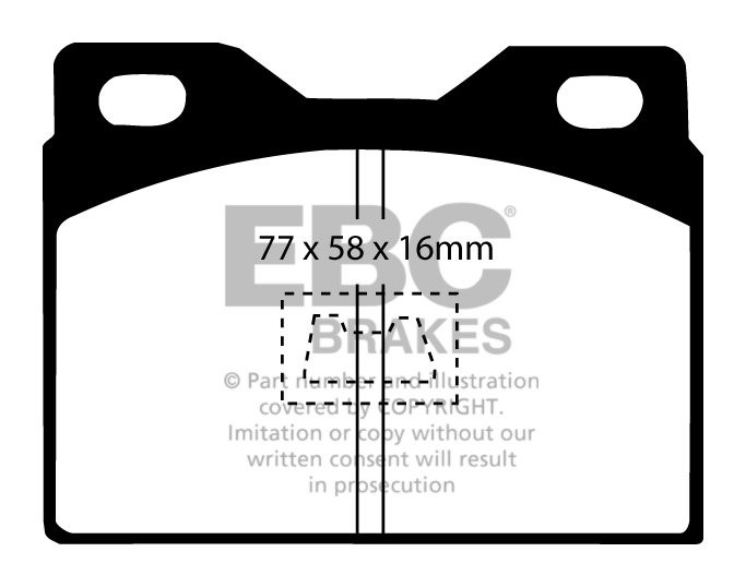 EBC Brakes CHRYSLER (EU) Alpine 1.5 75-80 Remblokken voorzijde g