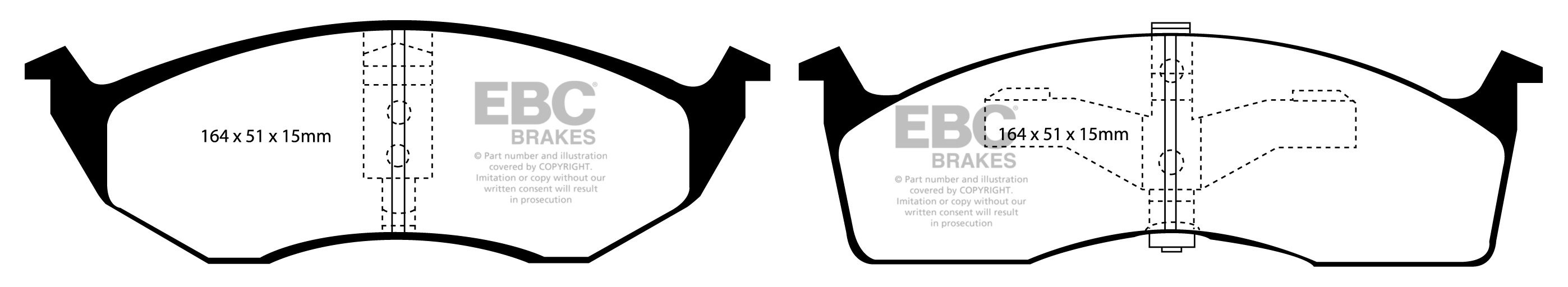 EBC Brakes CHRYSLER (USA) Neon 2.0 (5 Stud) 96-99 Remblokken voo