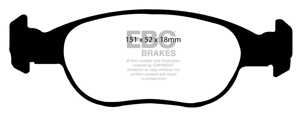 EBC Brakes FIAT Punto 1.9 D 99-2003 Remblokken voorzijde greenst