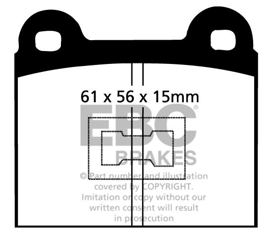 EBC Brakes VW Jetta I 1.5 79-80 Remblokken voorzijde