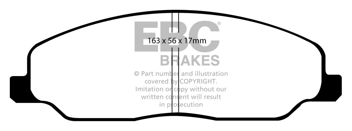 EBC Brakes FORD Mustang 4.0 2005-2010 Remblokken voorzijde