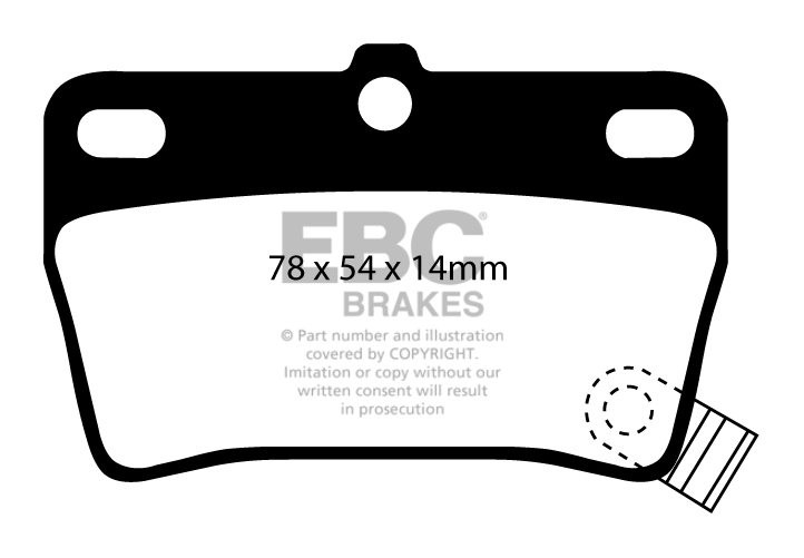 EBC Brakes TOYOTA Rav 4 2.0 2000-2006 Remblokken achterzijde