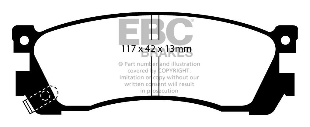 EBC Brakes Mazda Bongo 2.0 (Friendee) 95-.. Remblokken achterzij