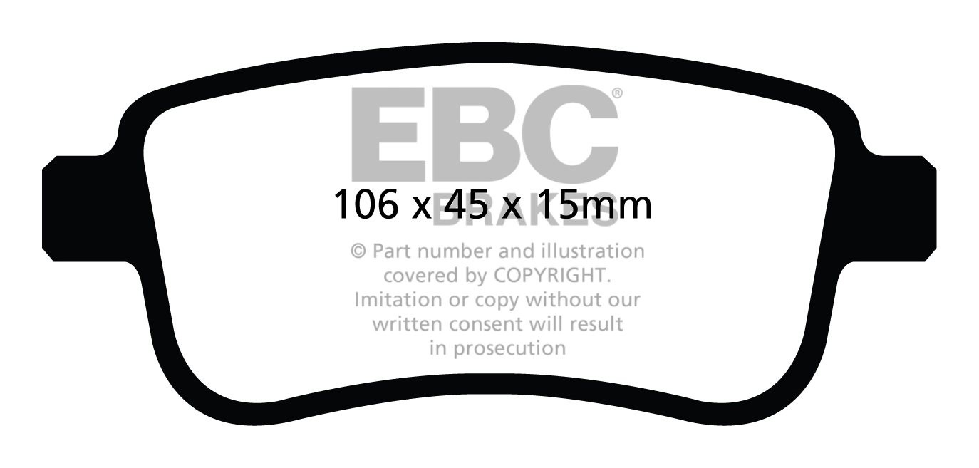 EBC Brakes RENAULT Grand Scenic 1.4 2009-.. Remblokken achterzij